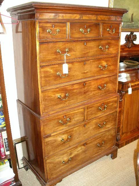 19th Century Mahogany Chest on Chest